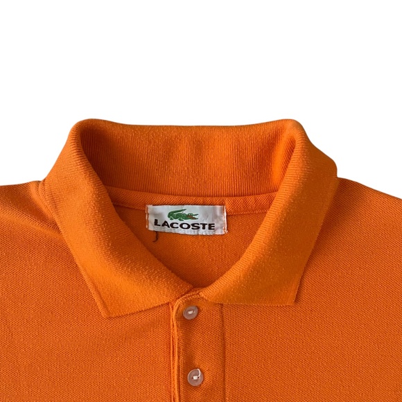 Lacoste Mens Short Sleeve Orange Polo Shirt Size 7 XXL Casual Classic Fit Preppy - Picture 4 of 9